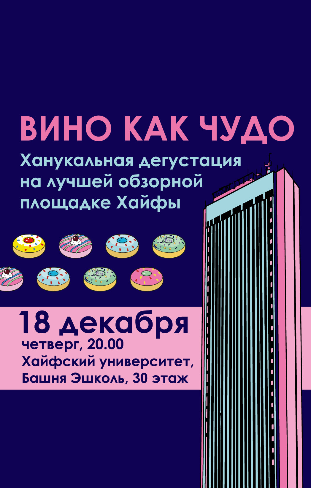 Вино как чудо: Ханукальная дегустация с лучшим видом в Хайфе